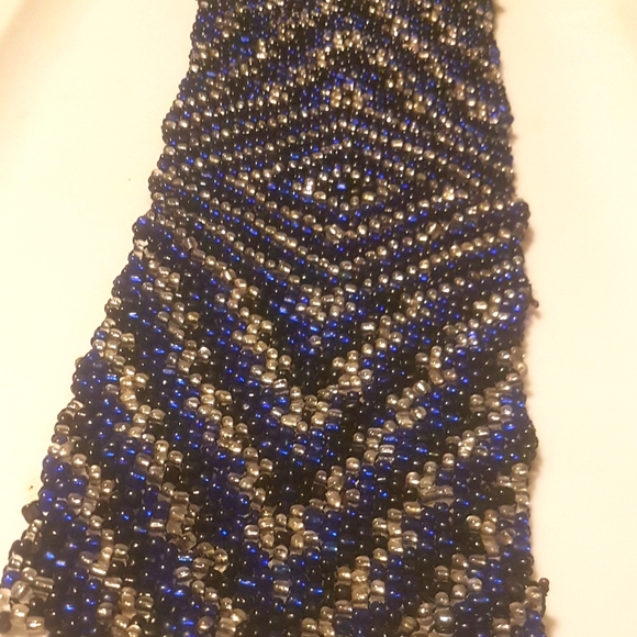 💙 Trippy Ripple Glass Beaded Bracelet - Picture 6 of 10